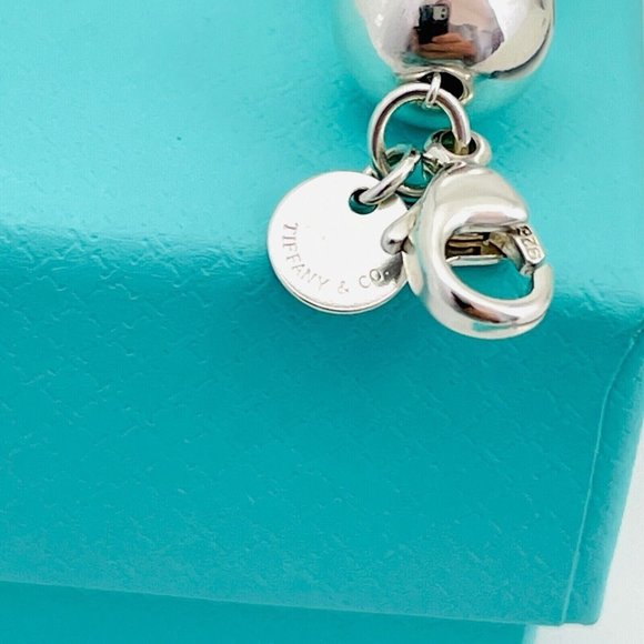 Tiffany HardWear Ball Bracelet in Silver 10mm Beads - 9.5" RARE Extra Large - Picture 4 of 5